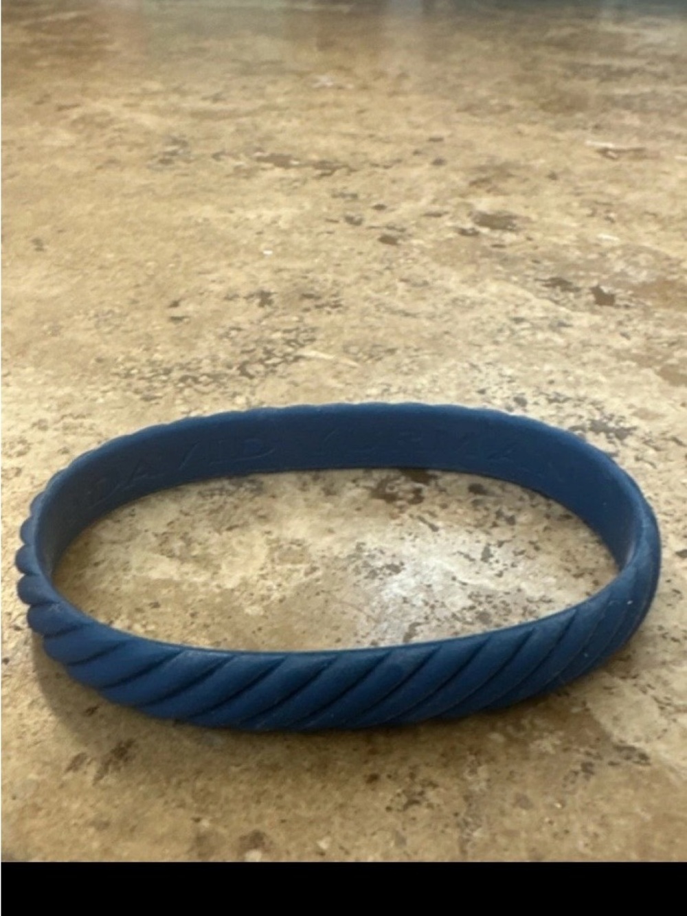 David Yurman Blue Cable Rubber Bracelet